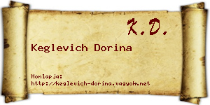 Keglevich Dorina névjegykártya